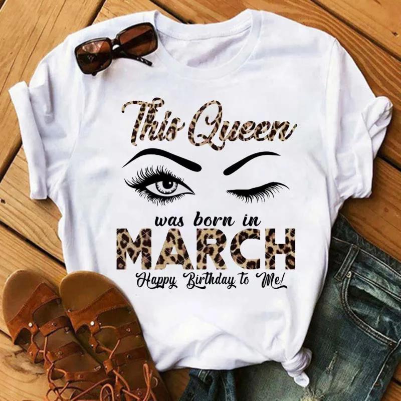 Eyelash and Lips Print Women Unisex T Shirt Fashion Graphic Unisex T Shirts Funny Happy Birthday Party Tshirt Casual Female Tops Tees