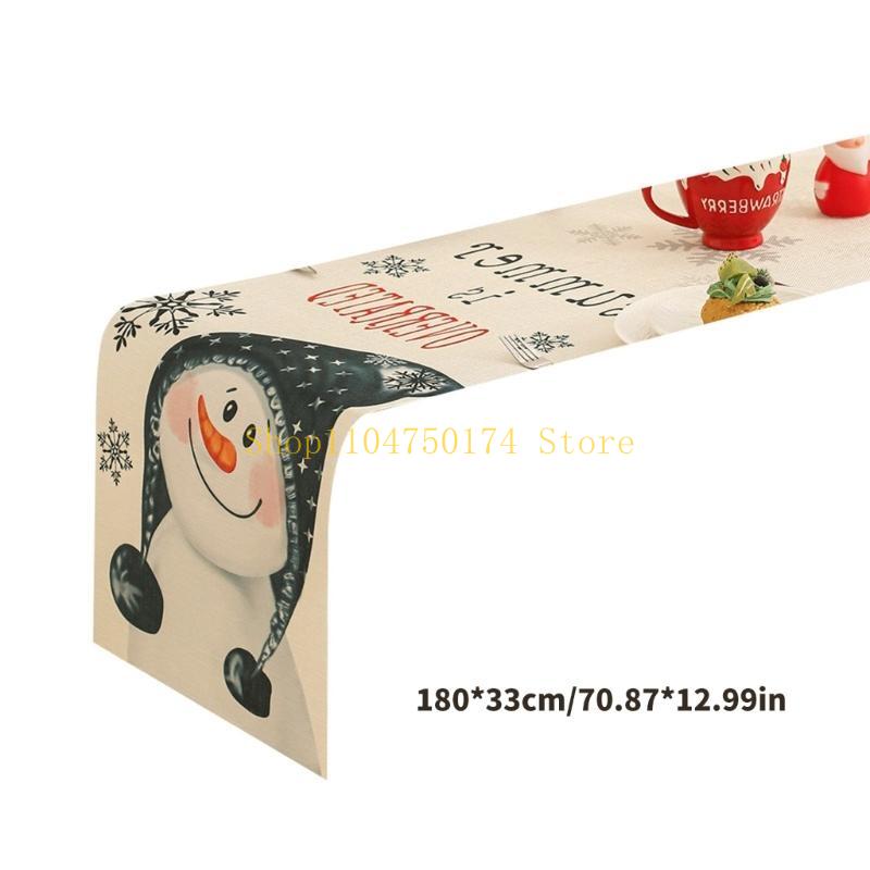 Holiday Table Runner Christmas Party Decoration Easy Cleaning Wrinkles Resistant Materials for Seasonal Celebration Top Sale