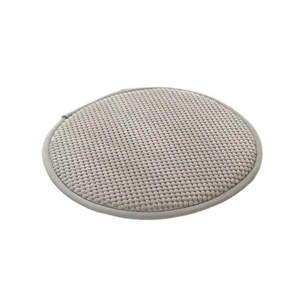 Cozy 25/35cm Seat Pad Solid Color Non-slip Chair Cushion Thick Warm Round Cushion Winter Season