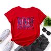 Inspirational Letter Print Cotton Loose Round Neck Short Sleeved Women's T-shirts