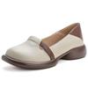 Genuine Leather Flats Women Round Toe Shallow Shoes Ladies Luxury Driving Moccasins Female Vintage Slip On Autmn Loafers