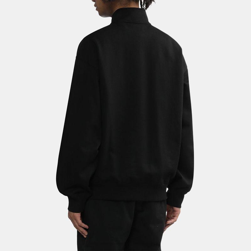 Carhartt WIP Letter Pattern Half-Zip Long Sleeve Sweatshirt Men Sweatshirt Black CHXSWF23A037L-BKX