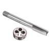 Uxcell 2-Piece Tap & Die Set, 3/8-20 UNF Thread Tap & Round Die, Tapping Thread Tool, Tap & Die Kit for Nut, Screw, Bolt Thread Repair