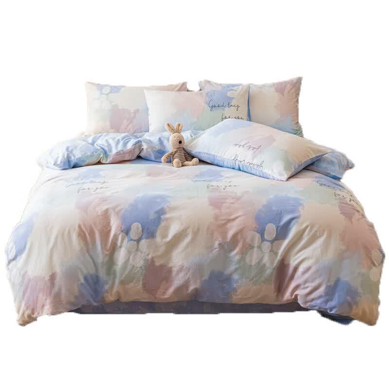Little Bear Home Textiles Macaron Cotton Four-Piece Bedding Set
