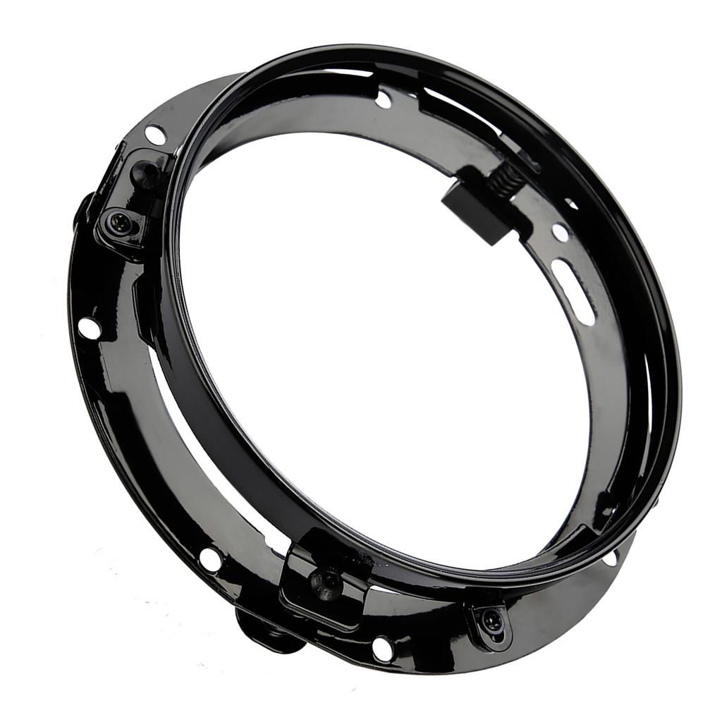 7 inch Car Headlight Round Ring Mounting Bracket for Jeep Wrangler (Black)