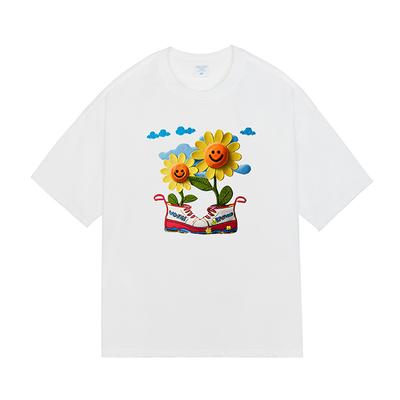 Men's New Summer Cartoon Style Short Sleeve Men's and Women's T-shirt Loose Couple Outfit