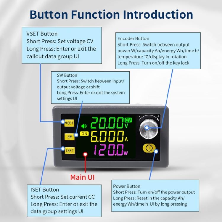 Direct Current Bucking Converters 6-36V To 0-36V 6A Step-Down Regulator Module Power Voltages Stabilizers