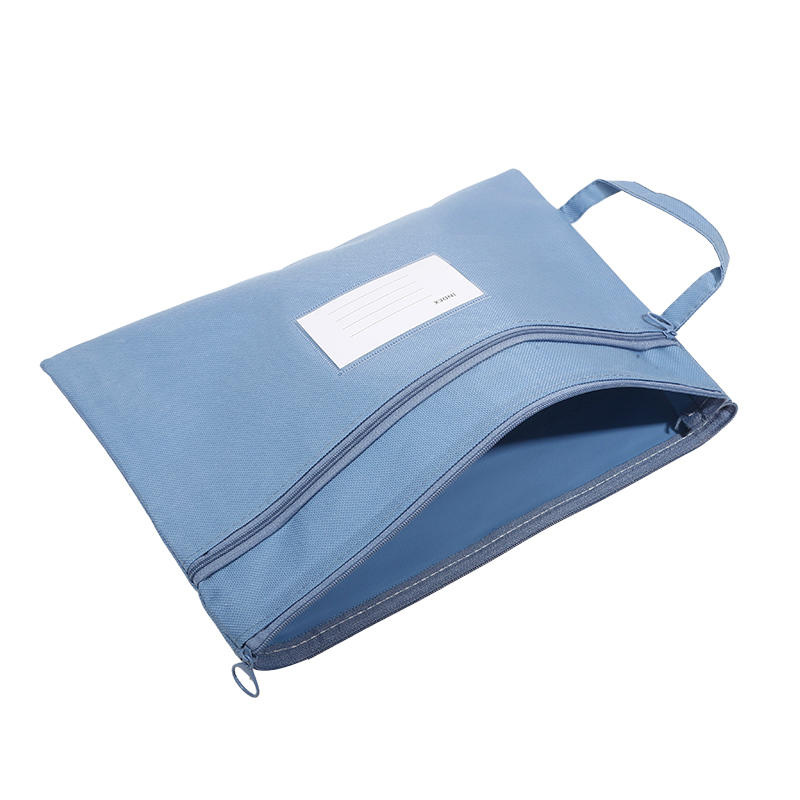 Portable Waterproof File Organizer Double Layers Large Capacity Document Bag For Office School Supplies Travel Storage Oxford Cloth Holder