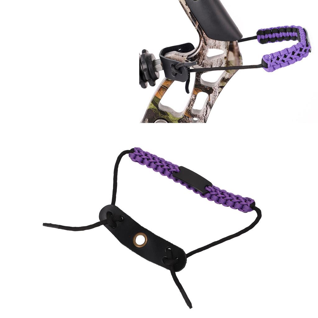 Nylon Rope Bow Archery Wrist Sling Adjustable Bows Arrows Wrist Rope for Hunting Shooting Purple