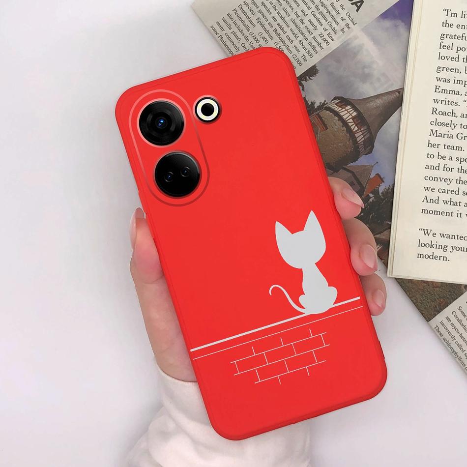 For Tecno Camon 20 Pro 4G 5G Phone Cases Cute Design Matte Silicone Shockproof Black Cover For Tecno Camon20 20Pro Bumper Capa