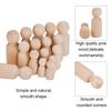 PH PandaHall Set of 48 Unfinished Wooden Peg Doll Artificial Wooden Doll Male and Arts and Handmade DIY Supplies Bodies, Wood, Decorations, Female,