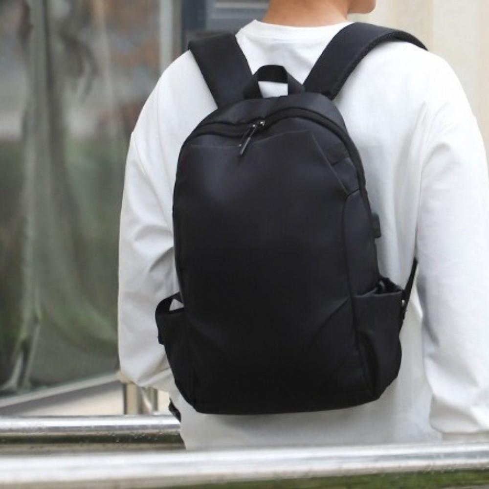 Multi-pocket Casual Backpack Breathable Men Backpack Solid Color Backpack Daily Use