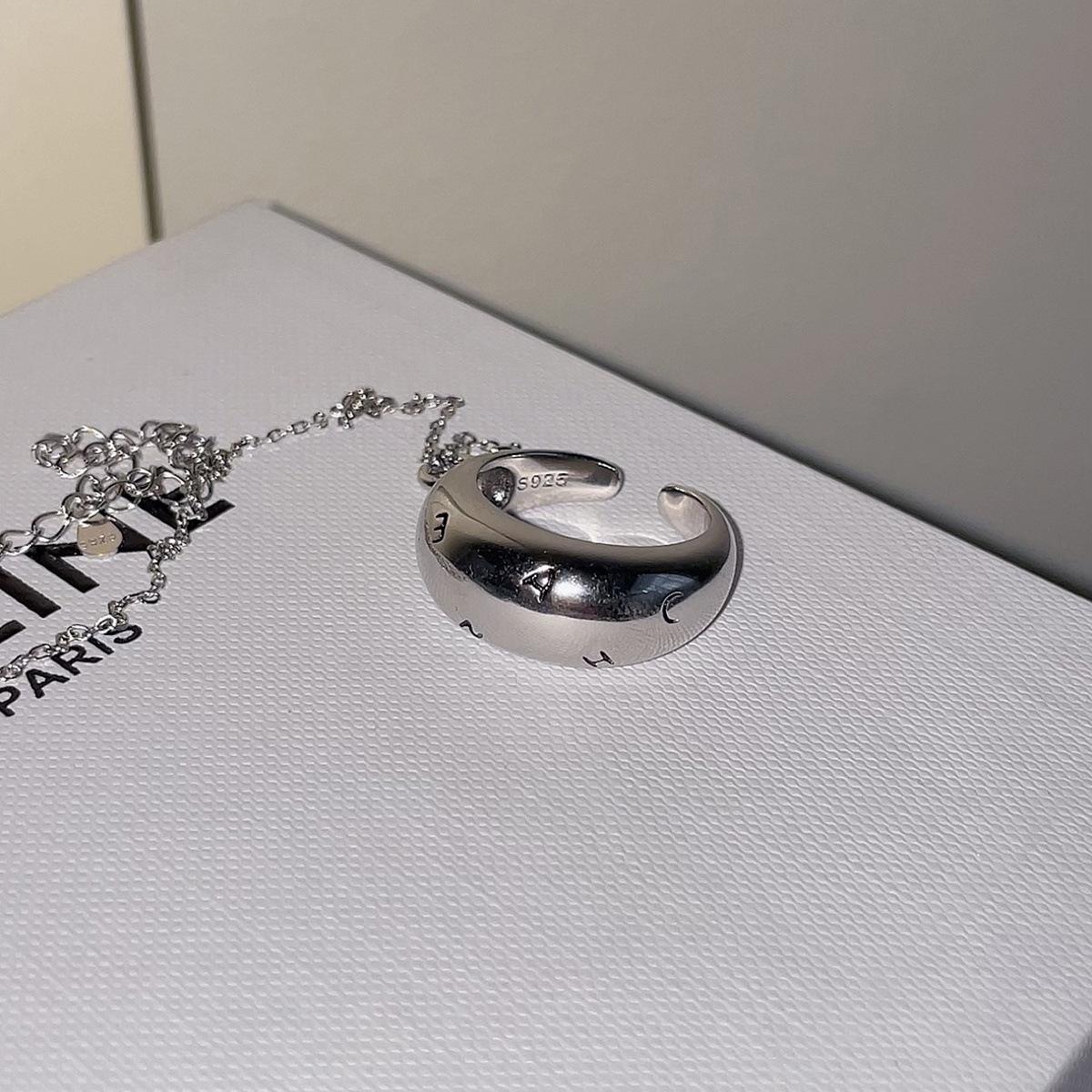 

Кольцо с буквами из стерлингового серебра 925 пробы, женское, нишевое, высокого класса, легкое, роскошное, небольшое, толстое кольцо, изысканное, модное, открытое кольцо на палец opening adjustable