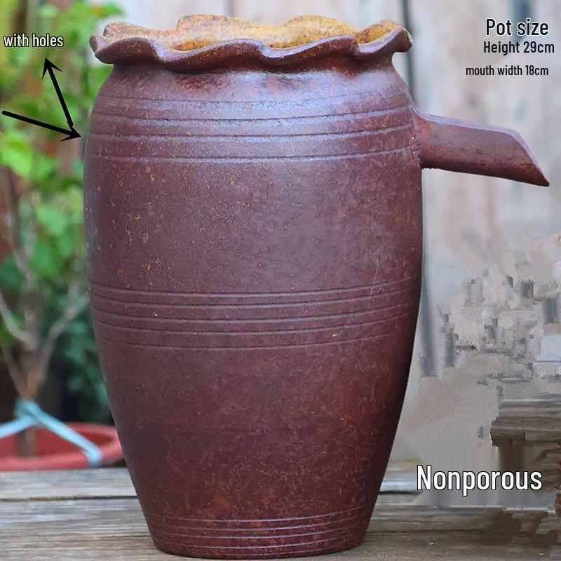 Vintage Ceramic Fish Tank Water Feature with Filtration & Oxygenation for Courtyard Landscaping and Hotel Décor