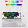 Portable 61 Keys Wired Mini Mechanical Keyboard K61 Ergonomic Quiet Keyboard for PC Office Home Gaming