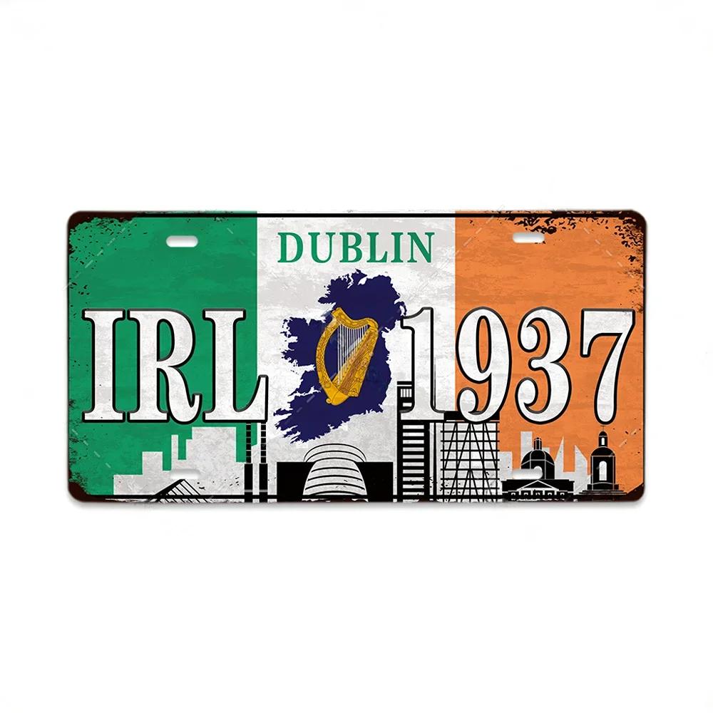 Retro Tin Sign License Plate Various Regions Metal Signs Posters Decor Italy Brazil Japan Poland Korea Ireland Bar Garage Pla