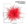 SHIXIN 6 Colors Vintage Colorful Large Feather DIY Brooch Accessory Handmade Corsage Brooches Suit Pants Pins Clip Women Jewelry