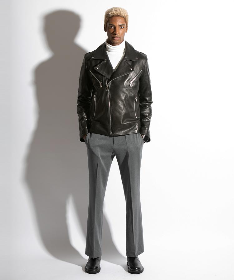 Seuteulaikeu Elegant Bootcut Trousers (Grey)