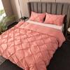 High Quality 3D Pinch Pleated Duvet Cover Set 220x240 Solid Color Single Double Twin Bedding Set Duvet Cover