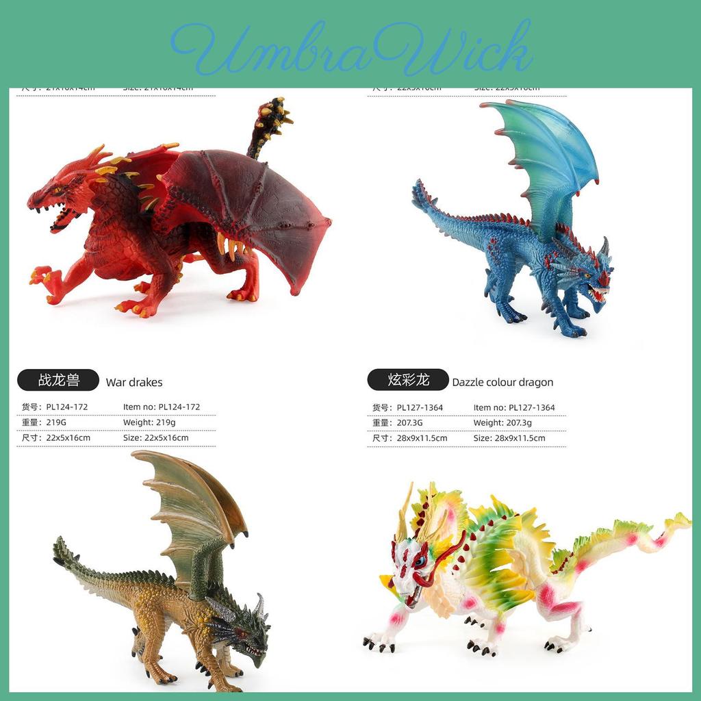 Authentic Pvc Static Model Impressive Mythical Lava Dragon And Battle Dragon Display