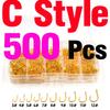 MNFT 500Pcs High Carbon Steel Fishing Hooks Mixed Size Fishhook #3~12 Box Jigging Bait Hook Black Golden Barbed With Hole hooks