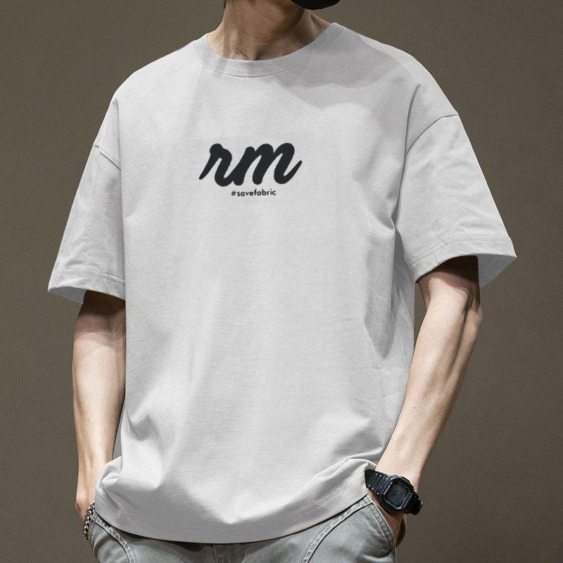 

Мужская футболка из чистого хлопка с короткими рукавами и круглым вырезом, повседневная свободная футболка в стиле хип-хоп, пуловер, рубашка S белый