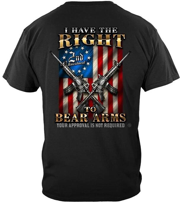 New 2ND AMENDMENT YOUR APPROVAL IS NOT REQUIRED T Shirt The Right to Arms AR15 S