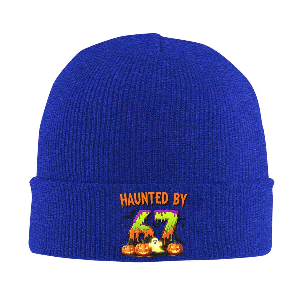 67 Six Seven Gen Alpha Z Halloween 67 Haunted By 67 Knit Hat Trendy Caps Adult Hippie Beanie Hats Design Head Wrap Bonnet Hats
