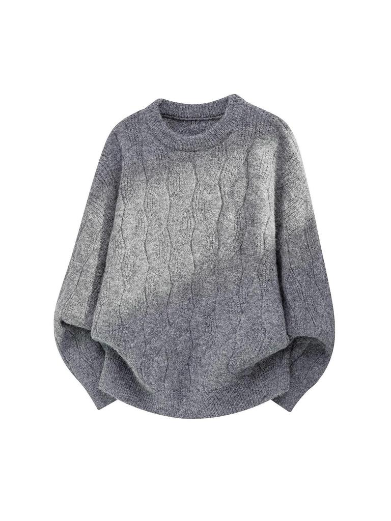 Men's Trendy Cable Knit Sweater - Round Neck, Autumn/Winter, Loose Fit, Retro Casual Base Layer