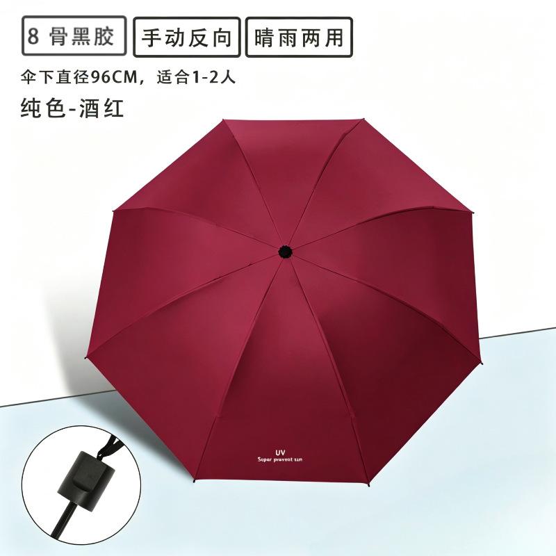 Automatic umbrella UV vinyl sun protection UV sun protection umbrella weather and rain dual-purpose folding advanced sun umbrella wholesale