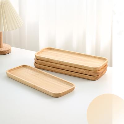 Japanisches Holztablett Rechteckig Schwarznuss Massivholzplatte Teetassentablett Kaffee Dessert Kuchen Snackplatte