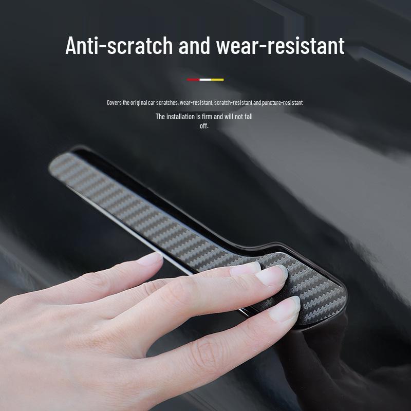 Tesla Model 3/Y Carbon Fiber Door Handle Stickers - Renewed Version 3