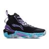 Li Ning Pioneer Support High-Top Basketball Shoes Kids Sneakers Black Purple YKBR022-3