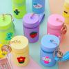 Storage Bag Cartoon Decor Earphone Keys Changes Coin Storage Bucket with Wrist Strap Zipper Closure Portable Keychain Bag Decoration Pendant