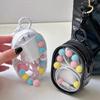 Petite Mallette de Transport Peluche 10,5 CM, Sac d'Exposition Figurines avec Porte-clés Pochette de Protection Poupées Porte-clés Charms pour Objets de Collection