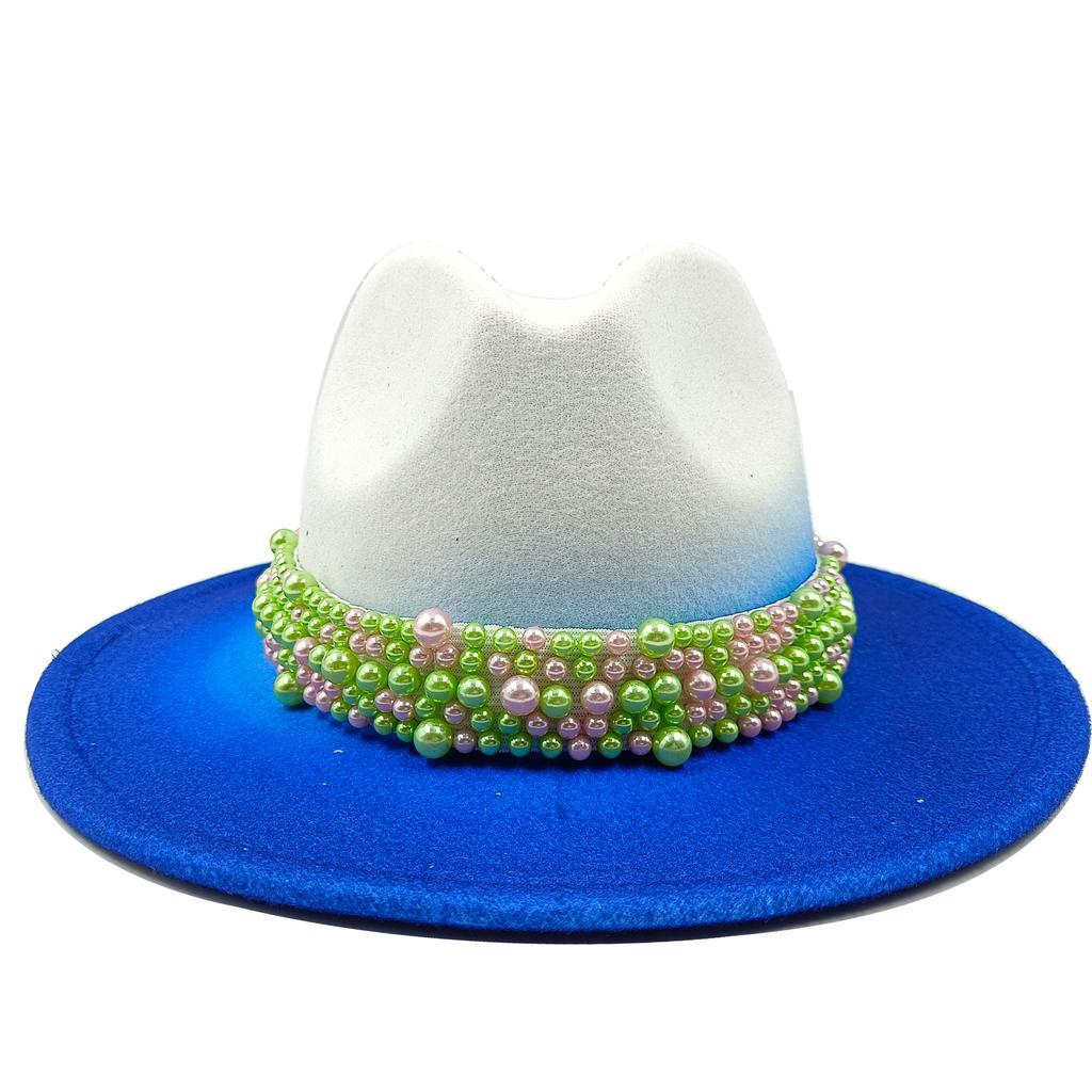 Fedora Men'S Fedora Neutral Wide Brim Jazz Hat Feather Belt Autumn And Winter British Vintage Panama Hat