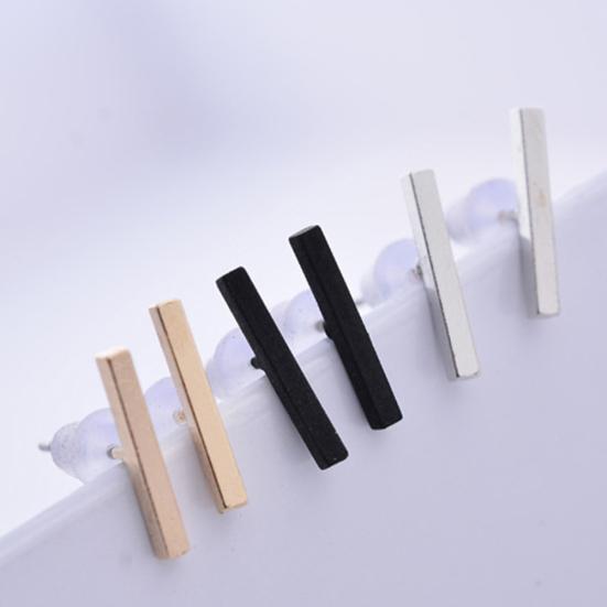 Minimalistyczne Kolczyki Sztyfty w Linii dla Kobiet Biżuteria na Imprezę Walentynki