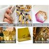 100 Sheets Aomily 9x9cm K Pure Practical Shiny Gold Leaf for Gilding Funiture Lines Wall Crafts Handicrafts Gilding Decoration