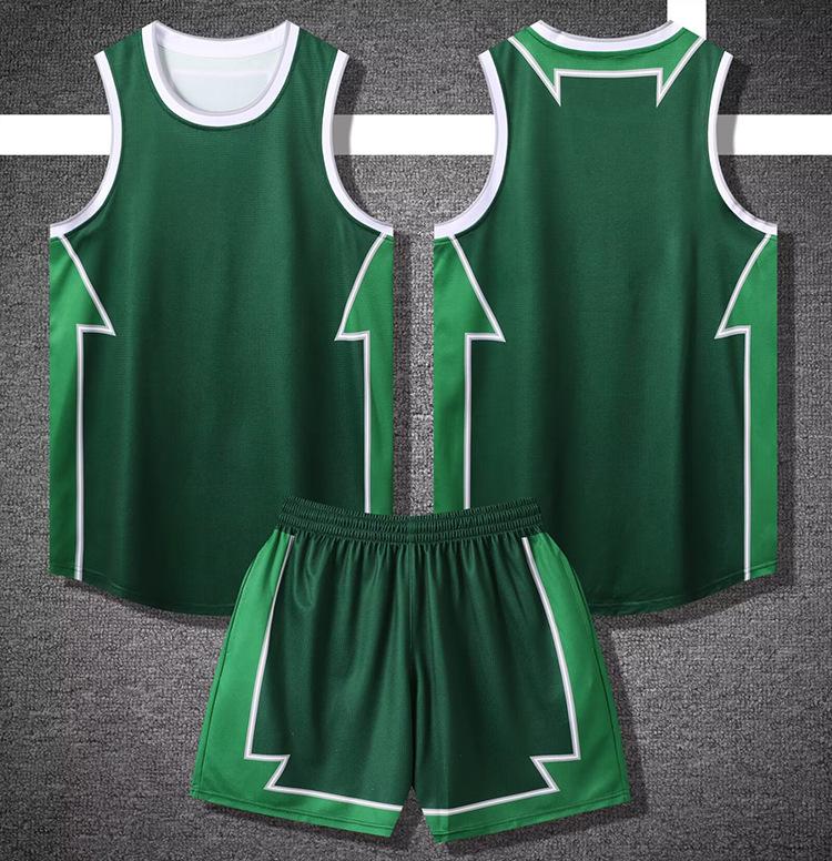 

American Basketball Suit, Male College Student Game Training Suit, Jersey, Sportswear Loose Summer Yardage Print 6XL зелений