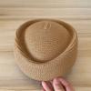Ins Blogger Sun Hat Summer Flat Beret Women Water Droplet Flight Attendant Hat Circle Concave Top Church Derby Party Pillbox Hat