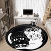 1pc Cat Moon Chair Carpet for Office, Round Non Slip Durable Large Size Office Carpet, Suitable for Office