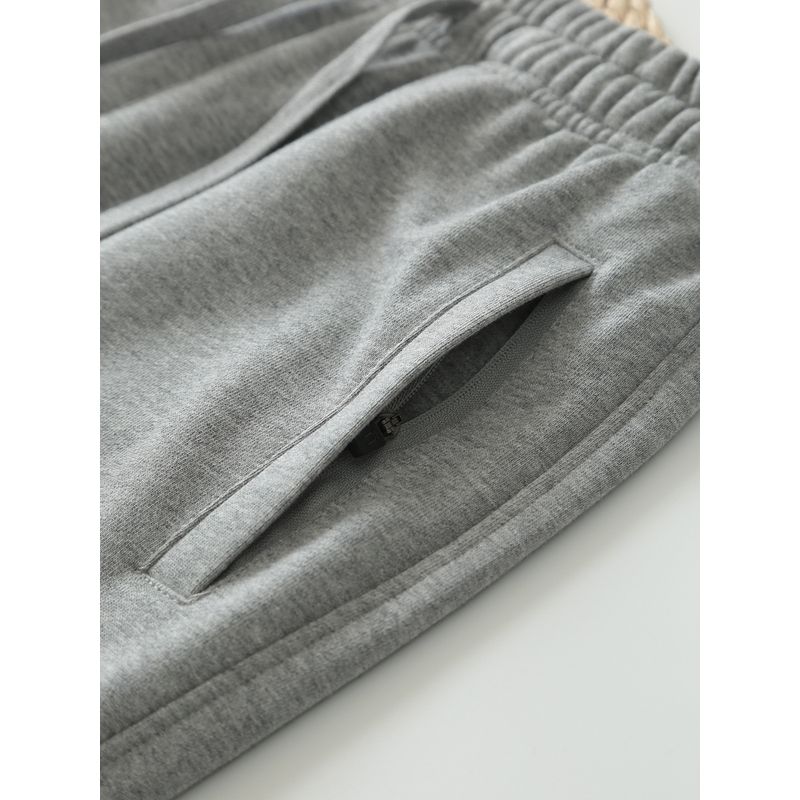 Cotton Sports Pants Female 2024 New Spring and Autumn Ankle-Tied Sweatpants Women's Spring and Autumn Gray Fall and Winter Fleece-lined Women's Pants