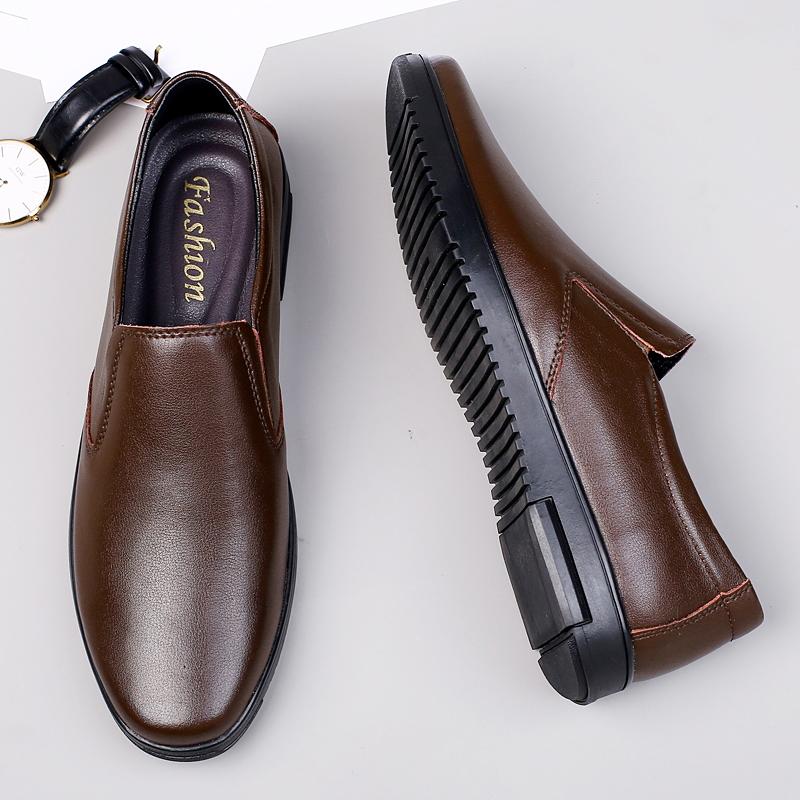 Fashion Best Seller Men's Loafers Genuine Leather Male Driving Shoes Non-Slip Sole Business Shoes Casual Slip on Flats Comfy Moccasins