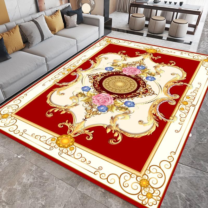 Luxury Retro Europe Persia Style Carpet Living Room Sofa Bedroom Study Kitchen Entrance Door Mat Non-slip Home Decoration Rug