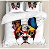 French Bulldog Duvet Cover Set Cute Animal Modern Decorative 3 Piece Bedding Set With 2 Pillowcase Dog Pattern Comforter Covers