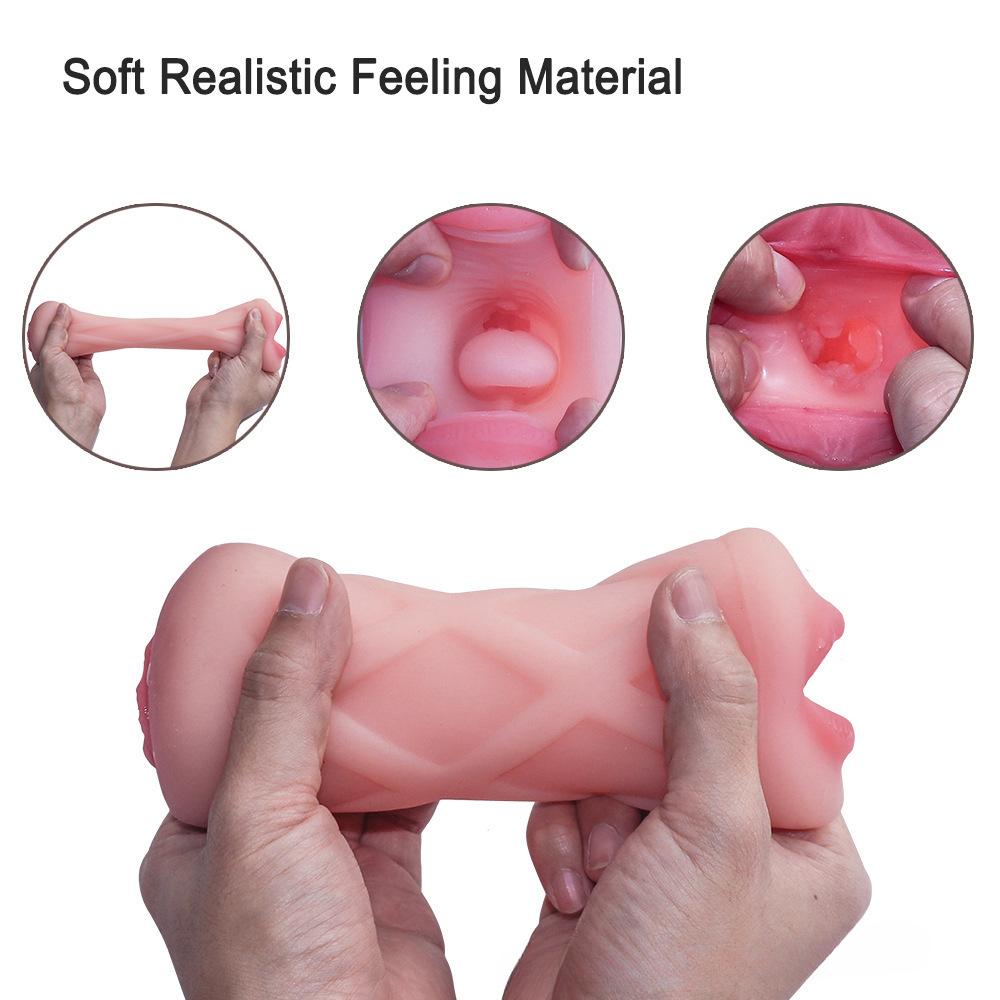Male Masturbator Cup - Realistic Oral & Vaginal Suction Stimulation Sex Toy for Men, Auto-Stroker