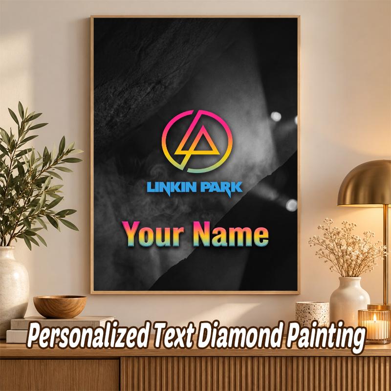 Linkin Park Custom Name Text 5D Diamond Painting Kit DIY Full Drill Diamond Art Decoration