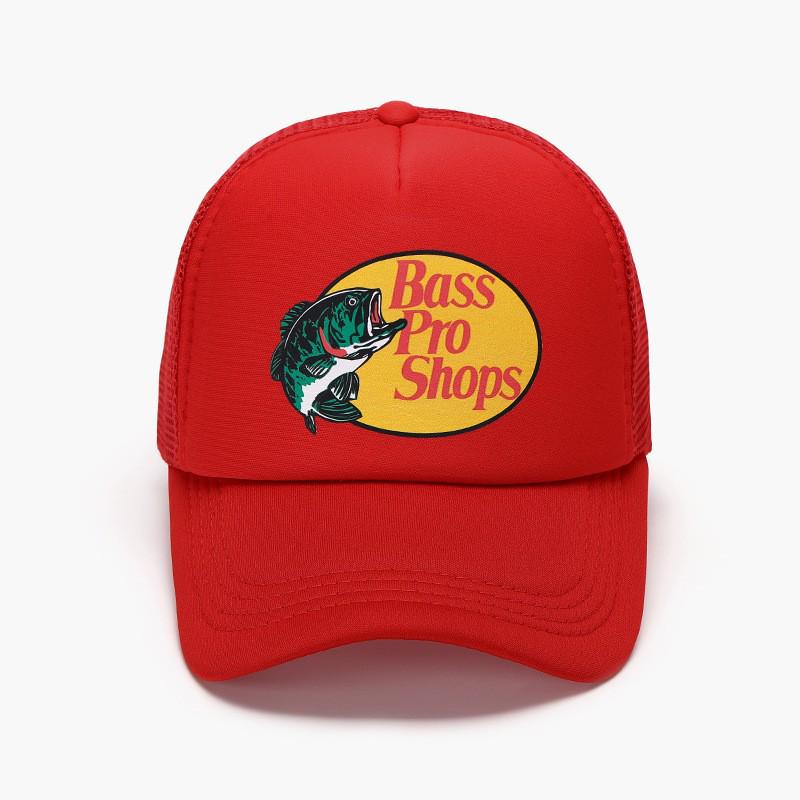 European-American Bass Pro Shops Printed Baseball Cap for Outdoor Sports & Fishing