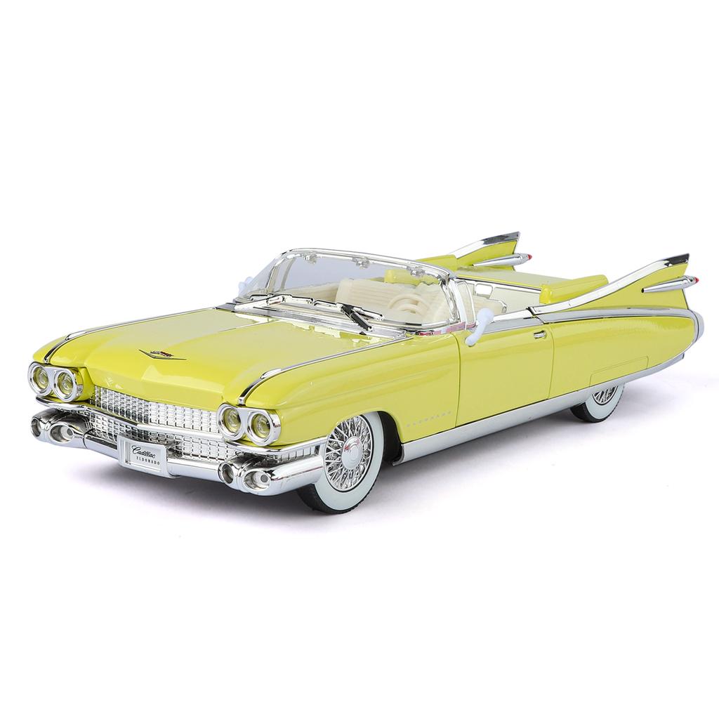 1/24 Cadillac Eldorado Vintage Retro Spielzeug für Kinder Diecast Metall Miniaturmodell Rückzugsantrieb Sound & Licht Sammlung Geschenk Jungen