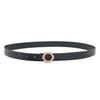 New Stylish 2024 Korean Black Metal Rectangle Buckle Casual Waist Belt Women For